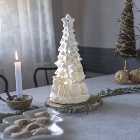 Decorațiune LED de Crăciun, brăduț, 2xAA, lumină alb caldă