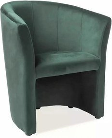 Fotoliu TM-1, stofa catifelata verde - Bluvel 78, 67x60x76 cm