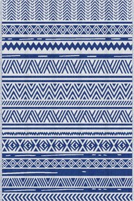 Outsunny Covor pentru Exterior 182x274 cm Reversibil, Covor Pliabil din Polipropilen 310 g/m² Albastru si Alb | Aosom Romania