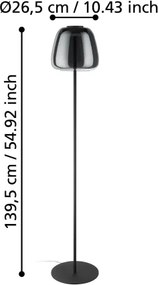 Eglo 901196 - Lampă de podea reglabilă LED RGBW ALFERO-Z LED/15,5W/230V fumurie