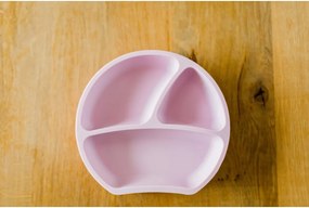 Farfurie pentru copii roz-deschis din silicon 19x20,5 cm – Kindsgut