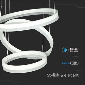 Lustră LED dimabilă pe cablu LED/86W/230V 3000K alb