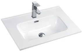 Lavoar baie incastrat alb 60 cm, dreptunghiular, Fluminia Siena 610x465 mm