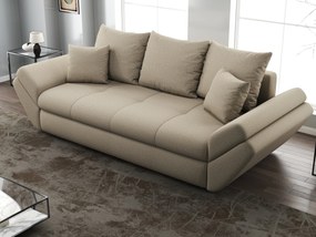 Canapea extensibilă dumonde cu ladă de depozitare si sezut confortabil din spuma high-density, Loana Enjoy Camel 250x100 cm