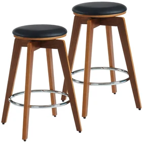 Scaun bar Hermes, negru, 58x58x77 cm