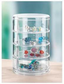 Organizator cu 4 compartimente pentru cosmetice Wenko Transparent