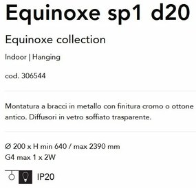 Pendul design modern Equinoxe sp1 d20 CROMO