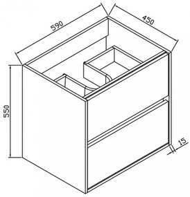 Mobilier complet de baie Ginger 60