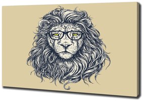 Tablouri tipărite pe pânză Leu hipster