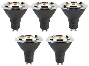 Set de 5 becuri LED GU10 reglabile AR70 6W 450lm 2700K