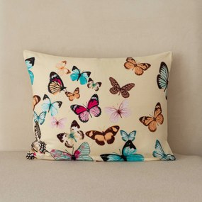 Husa de perna de flanel VIVA BUTTERFLY 40x50 cm, crem