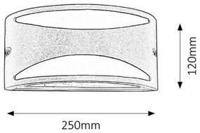Rabalux 8359 - Corp de iluminat perete exterior MANHATTAN 1xE27/60W/230V