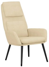 341314 vidaXL Scaun de relaxare, crem, material textil