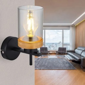 Lampă de masă FINCA 1xE27/40W/230V metal/lemn Globo 15557W