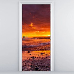Fototapet pentru ușă - Apus de soare la mare (95x205cm)