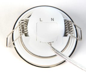 Set de 3 spoturi încastrate rotunde din oțel, inclusiv LED IP65 - Simply