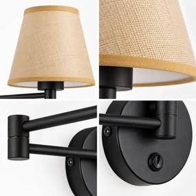 BRILAGI - Lampă de perete NUBILA 1xE27/15W/230V bej/negru