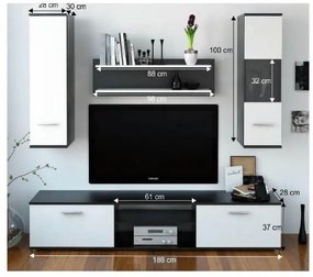 Living GLOBAL235 - alb/negru