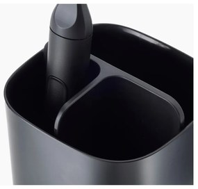 Suport pentru periuța de dinți negru din plastic EasyStore – Joseph Joseph