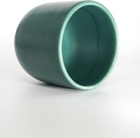 Pahar Cafea Novum Verde Emerald 250ml (Glazurat Manual)