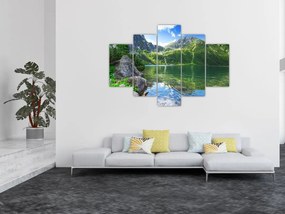 Tablou cu lac în munții Tatra (150x105 cm)