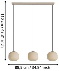 Lustră pe cablu Eglo 900894 COMINIO 3xE27/40W/230V