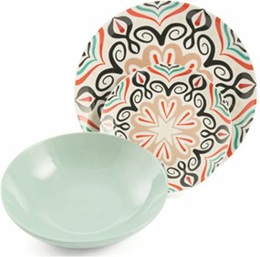 Set veselă din gresie și porțelan 18 piese Villa d'Este Sharm