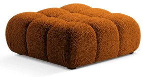 Taburet modular portocaliu cu tapițerie din țesătură bouclé Bellis – Micadoni Home