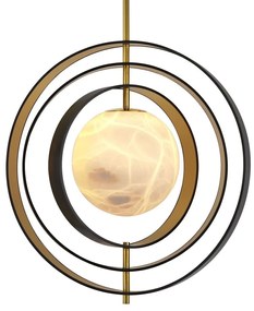 Lustra suspendata design LUX Pearl, auriu 115029 HZ