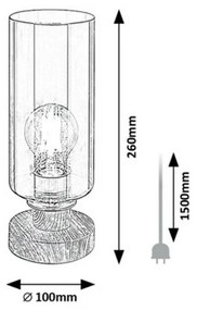 Lampă de masă Rabalux 74120 Tanno, stejar