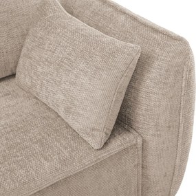 Coltar extensibil stanga 4 locuri, Kaelle, Micadoni Home, BL, 252x165x87 cm, poliester chenille, bej