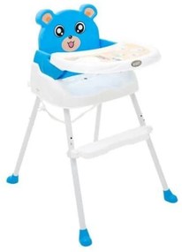 Scaun de masa 3 in 1 pentru copii si bebe NOVOKIDS™ Teddy Bear ,transformabil in scaunel copii, functie inaltator scaun, 2 trepte de inaltime, sezut