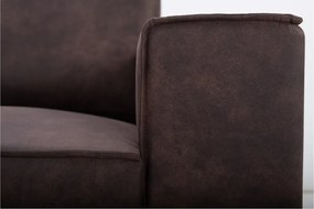 Colțar maro cu tapițerie din imitație de piele (colț pe partea stângă ) Copenhagen – Scandic