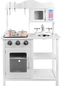 1 x Bucatarie din lemn pentru copii, cu sunete realiste, accesorii, 85 x 60 x 30 cm, Jokomisiada