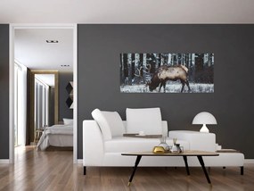 Tablou - cerbul iarna (120x50 cm)