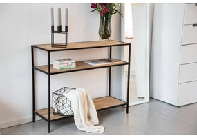 Masă consolă în culoare naturală din lemn masiv de pin 35x100 cm Geo – Wenko
