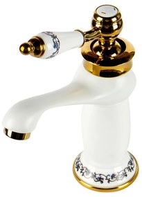 Izmir White & Gold Baterie retro pentru lavoar