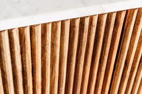 Comoda lemn de mango, marmura alba TRES CHIC 105cm