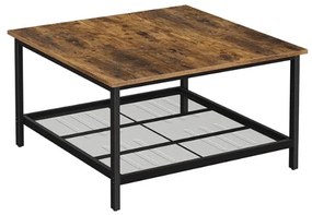 Masa de cafea TAYLOR 80x80 cm, maro rustic