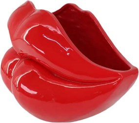 Vaza flori, Vas decorativ Vase LIP 55cm buze rosii