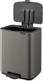Coș de gunoi gri cu pedală din oțel 12 l Bo – Brabantia