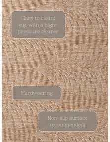 Covor tip traversă pentru interior și exterior bej/fildeș 80x250 cm Duet Liora – NORTHRUGS