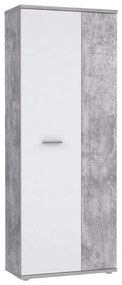 Comodă/pantofar SIMO, alb/gri beton