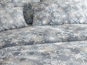 Lenjerie de pat din microfibra flanel SNOWFLAKE albastru-gri Dimensiune lenjerie de pat: 70 x 90 cm | 140 x 220 cm