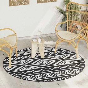 vidaXL Covor de exterior, ARAKIL negru, Ø200 cm, PP