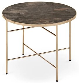 Masa de cafea Isabelle, neagra/aurie