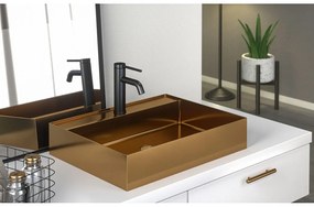 Chiuvetă arămie din oțel inoxidabil 55x42 cm Aurum – Sapho