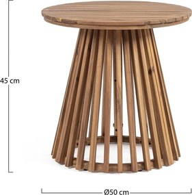 Măsuță de grădină rotundă din lemn de acacia ø 50 cm Rodano – Bizzotto