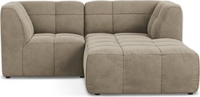 Colțar maro cu tapițerie din catifea (cu colț pe partea dreaptă/cu șezlong) Aloha – Makamii