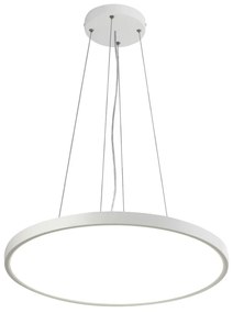 Lustra moderna alba rotunda cu led Alata d40